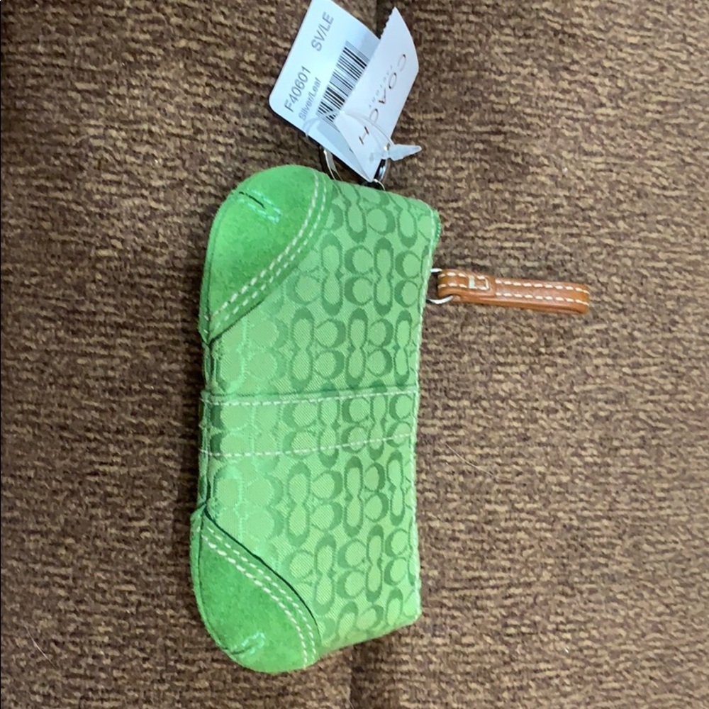 NWT Coach Small Green Coin Purse/Credit Card (New)